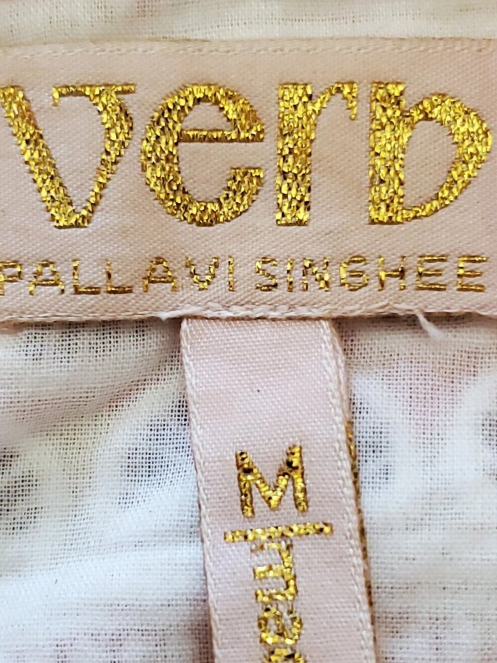 Anthropologie Verb by Pallavi Singhee Eyelet Lace Vibrant Floral Print Blouse M - Picture 9 of 15